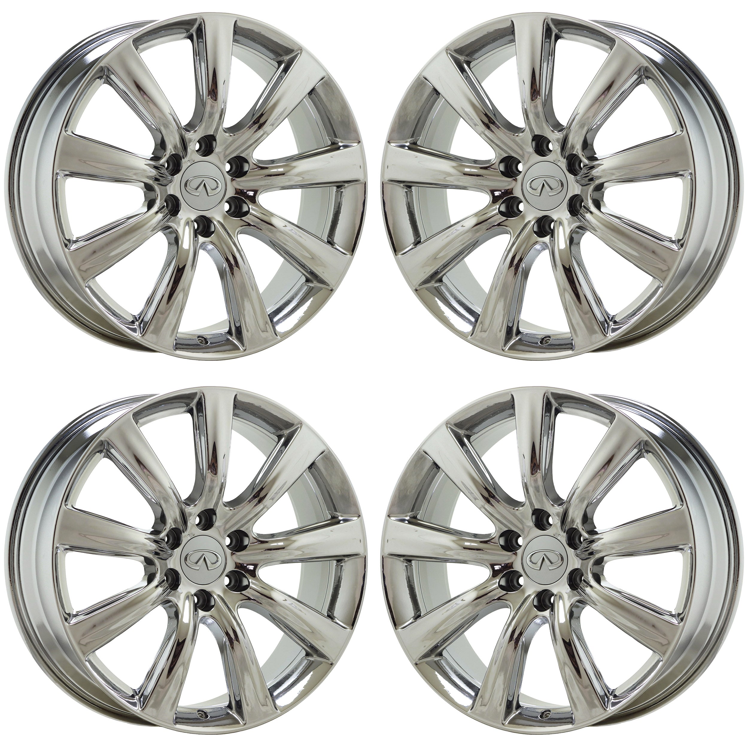 22" Infiniti QX56 QX80 Bright Chrome wheels rims Factory OEM set 73729 EXCHANGE
